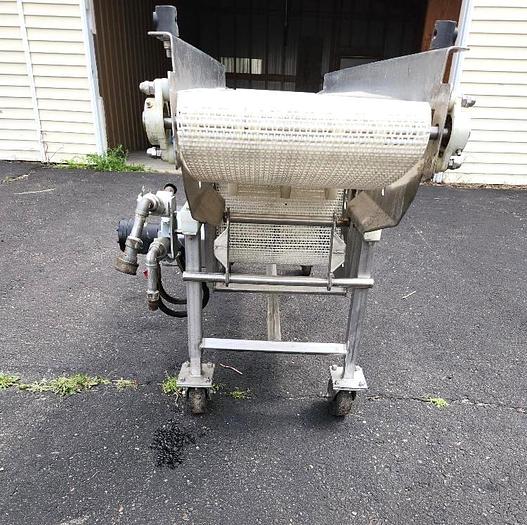 Used 15 Inch X 75 Inch Stainless Steel Sanitary White Intralox Belt Conveyor