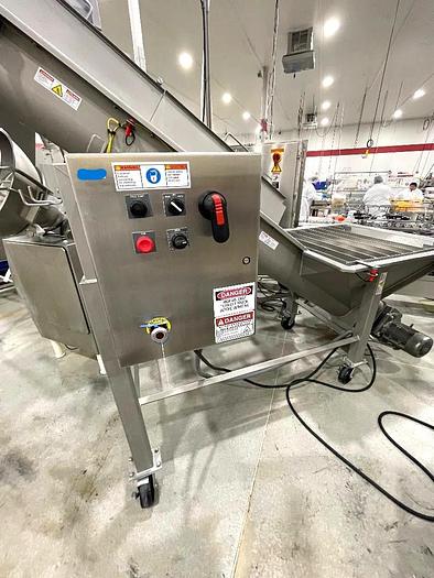 Used Mepaco Stainless Steel Sanitary 9 Inch Dia Incline Screw Conveyor