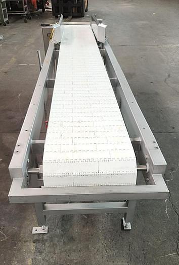 Used 15 Inch White Intralox Stainless Steel Sanitary Belt Conveyor X 126 Inches Long