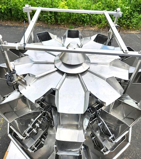 Used Ohlson Model HMW10 10 Head Rotary Scale Stainless Steel Sanitary
