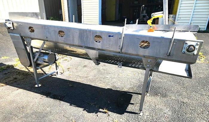 Used Stainless Steel Dewatering Conveyor 20 Inches Wide X 96 Inches Long