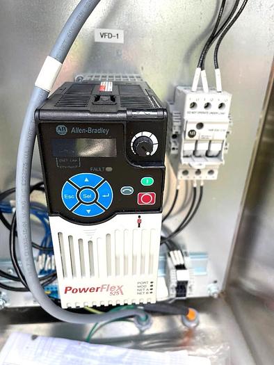 Used Stainless Steel Table Top Chain Conveyor Variable Speed Controlled 4.5" X 78"