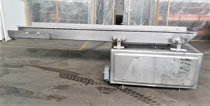 Used Vibratory Scale Feeder 16 Inches Wide X 112 Inches Long Stainless Steel Sanitary