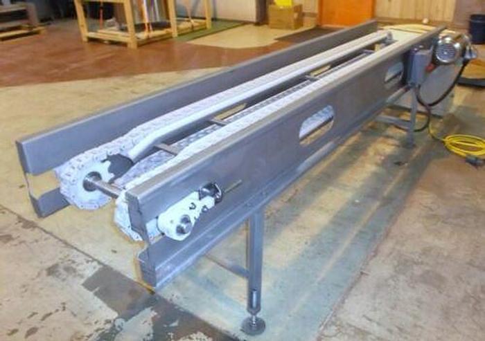 Used FABCO 18" x 108" 2 Lug Link Chain for Blocks or Boxes Stainless Steel Sanitary