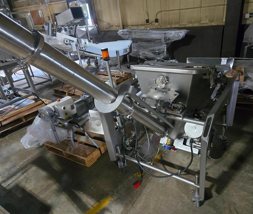 Used MARCHANT SCHMIDT STAINLESS STEEL SANITARY INCLINE SCREW FEEDERS 3 INCH