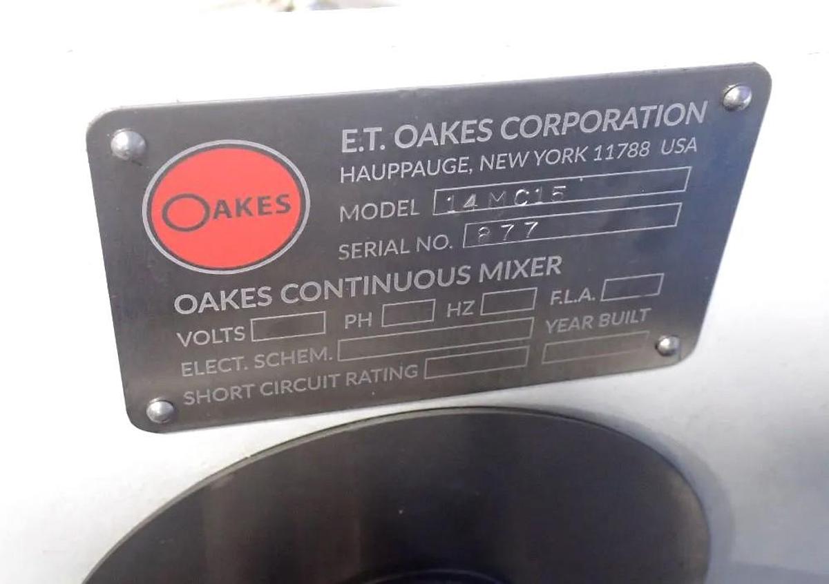 Used Oakes Model 14MC15 Stainless Steel Continuous Mixer