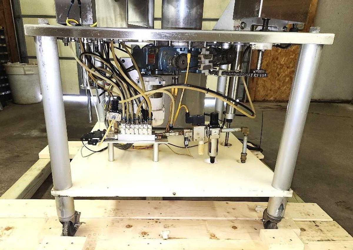 Used Quality Cup Model QC-32 12 Station Stainless Steel Sanitary Rotary Cup Filler