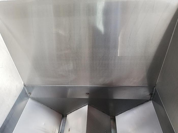 Used FMC Dual Lane Hopper Feeder Stainless Steel With 3 FMC Feeders