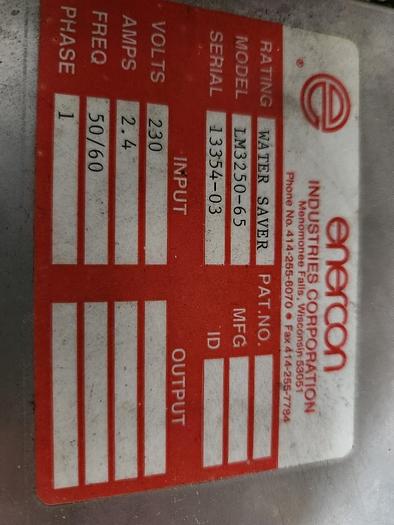 Used Enercon Induction Cap Sealer Model 2KW with Stalled Bottle Detector