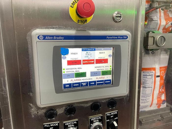 Used Stainless Steel Twin Head Inline Aspetic Bag Filler Mfg by SBM / SAJB Inc