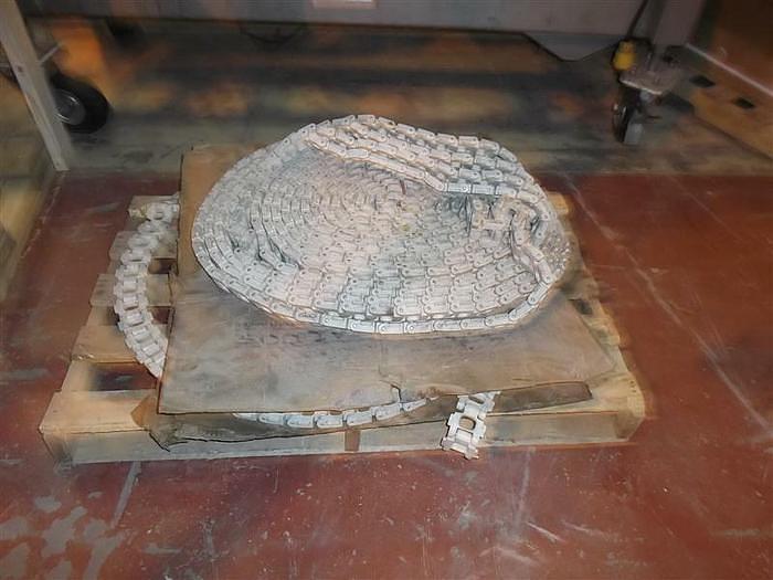 Used FABCO 18" x 108" 2 Lug Link Chain for Blocks or Boxes Stainless Steel Sanitary