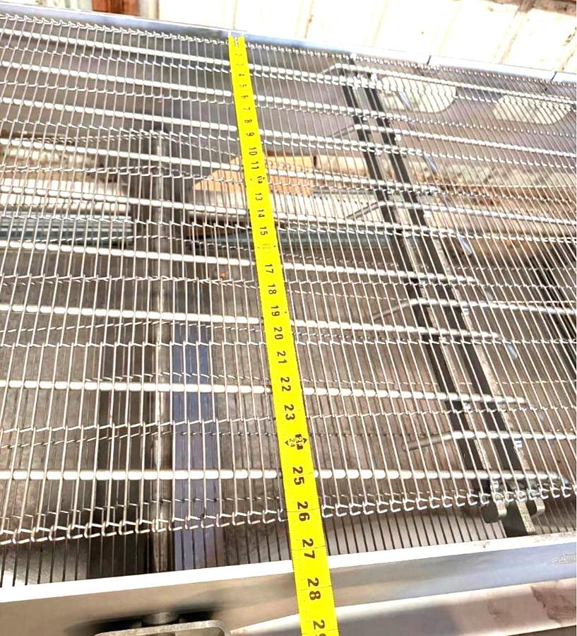 Used Stainless Steel Sanitary Wire Mesh Conveyor 26 Inches X 146 Inches