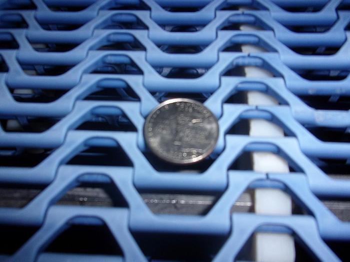 Used 34 Inches Wide X 167 Inches Long Blue Belt Intralox Belt Conveyor Stainless Steel Sanitary