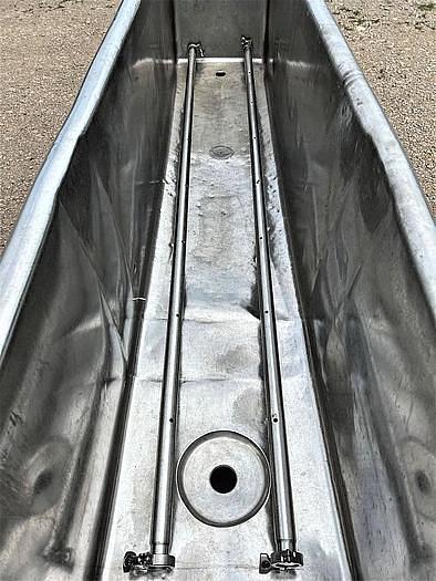 Used Stainless Steel 8 Foot COP Tank 213 Gallons with Tri Clover Pump