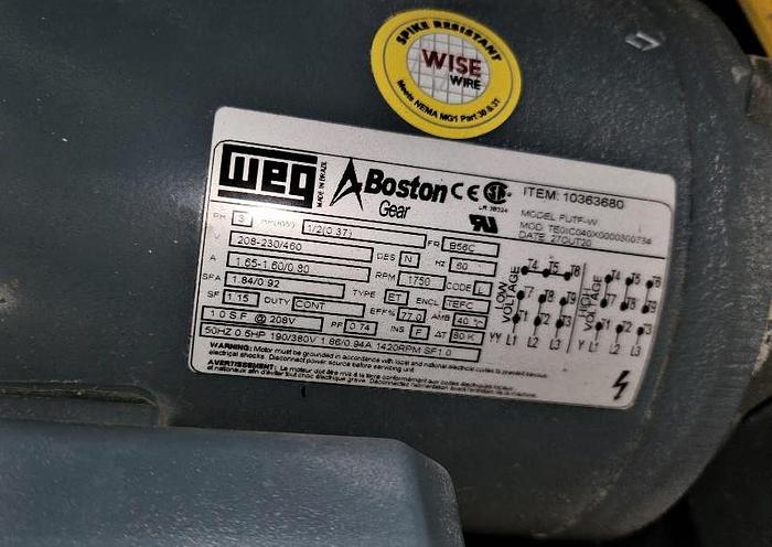 Used  15 1/2 Inch X 174 Inch Powered Roller Conveyor S Turn Variable Speed