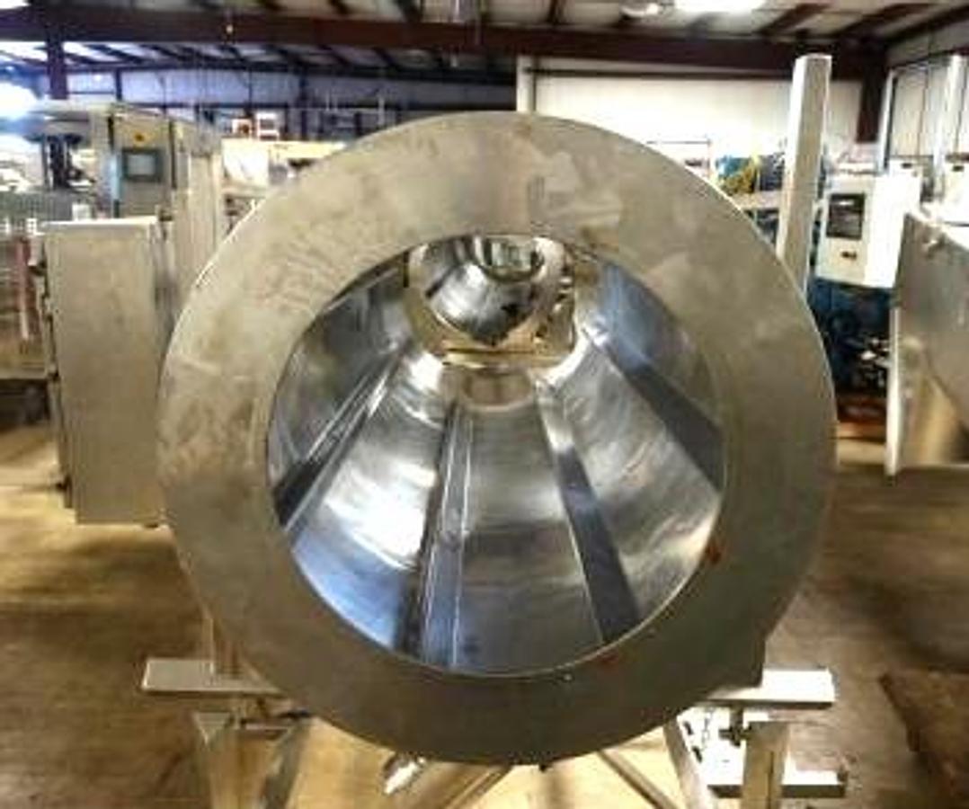 Used Stainless Steel Sanitary Rotary Seasoning Tumbler 30 Inches Dia X 84 Inches Long
