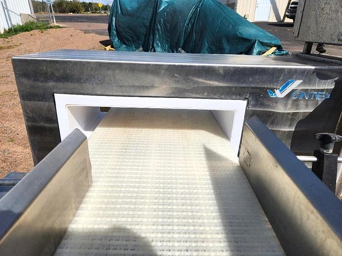 Used Cintex Sentry Metal Detector with Conveyor 5 Inch X 18 Inch Aperture Opening