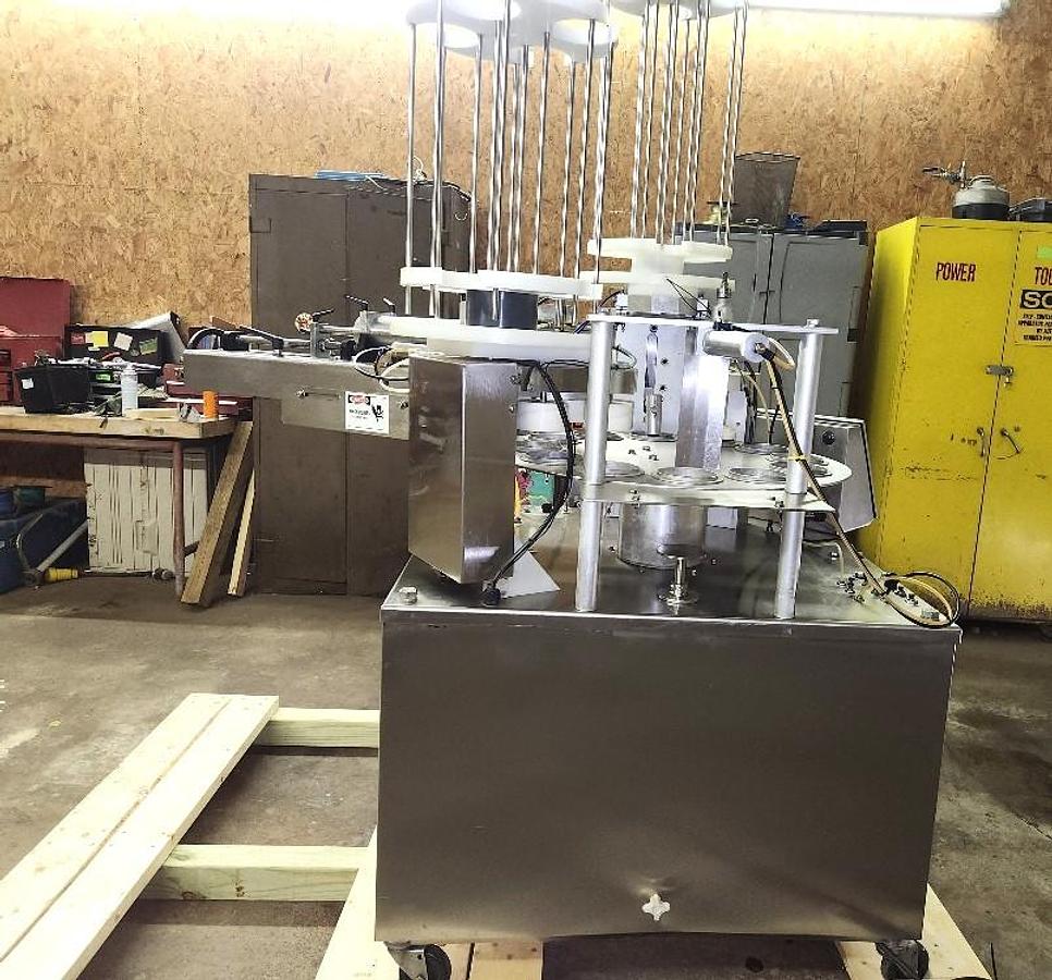 Used Quality Cup Model QC-32 12 Station Stainless Steel Sanitary Rotary Cup Filler