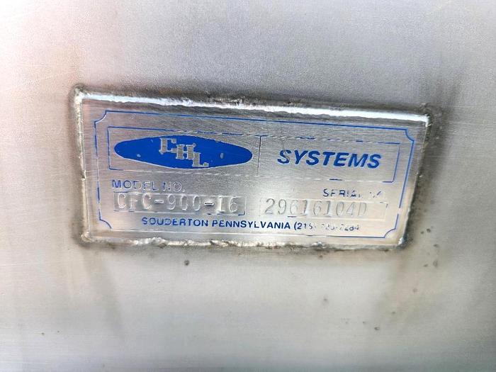 Used CHL Stainless Steel Incline Belt Conveyor 15 Inches X 103 Inches