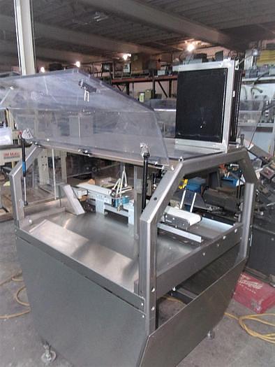 Used Dorner Inspection Conveyor 3 1/2 Inches Wide X 36 Inches Long with Markem 9840 Coder Stainless Steel