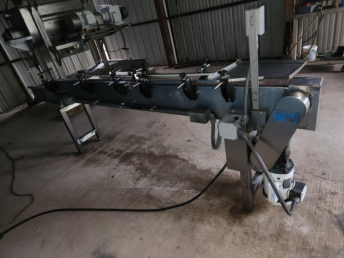 Used McBrady Stainless Steel Slat Top Pack Off Conveyor