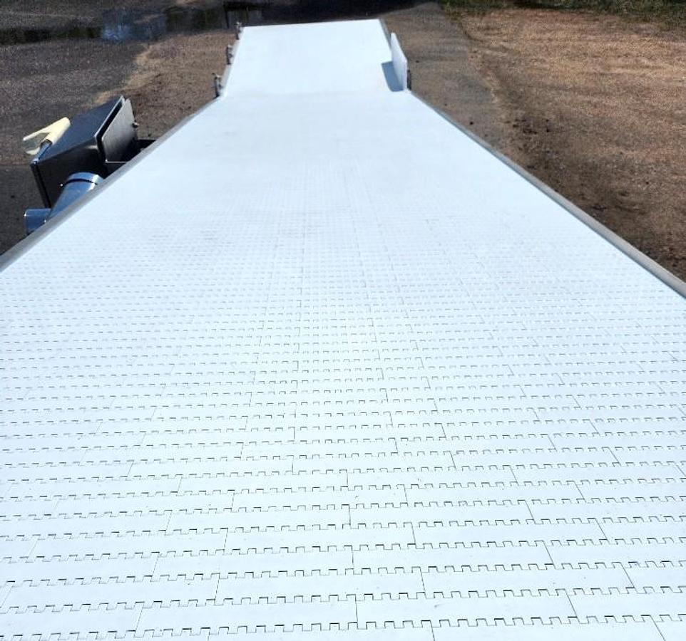Used Friesens Stainless Steel Sanitary Incline Belt Conveyor 42 Inches X 235 Inches