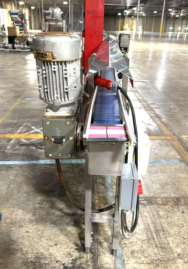 Used Stainless Steel Dual Belt Intralox Accumulating Conveyor 7.5 Inches X 137 Inches 4.5 Inches X 110 Inches
