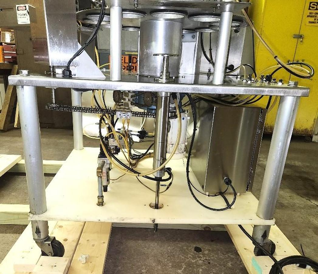 Used Quality Cup Model QC-32 12 Station Stainless Steel Sanitary Rotary Cup Filler