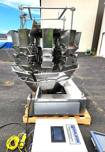Used Ohlson Model HMW10 10 Head Rotary Scale Stainless Steel Sanitary