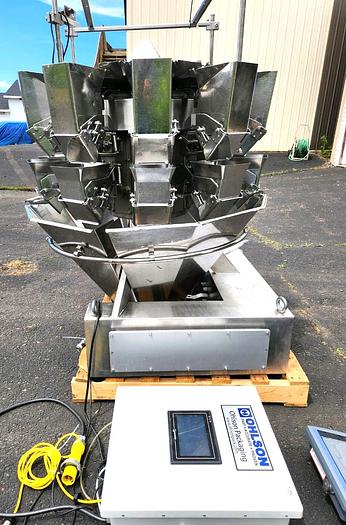 Used Ohlson Model HMW10 10 Head Rotary Scale Stainless Steel Sanitary
