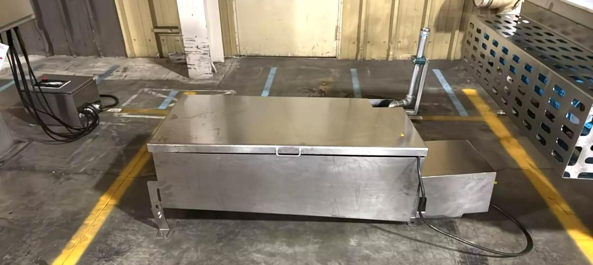 Used Stainless Steel Sanitary Dewatering/Washing Belt Conveyor 38 Inches Wide X 180 Inches Long
