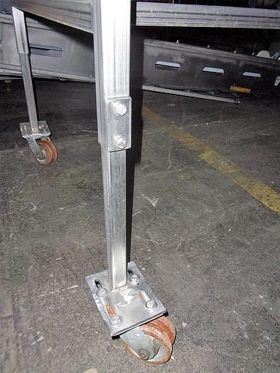 Used 34 Inches Wide X 167 Inches Long Blue Belt Intralox Belt Conveyor Stainless Steel Sanitary