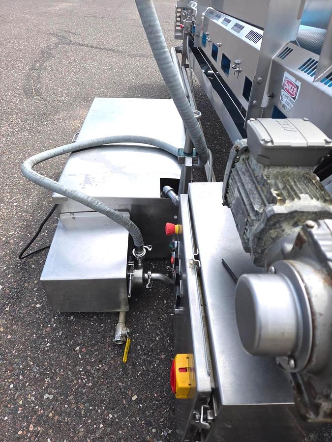 Used Stainless Steel Sanitary Dewatering/Washing Belt Conveyor 38 Inches Wide X 180 Inches Long
