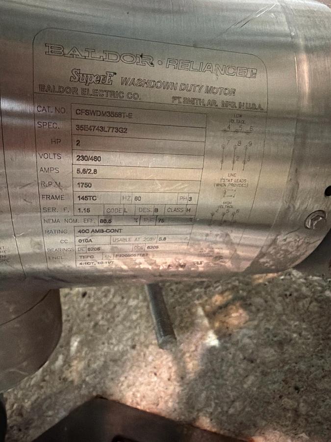 Used 12 Inch Diameter Stainless Steel Sanitary Incline Screw Conveyors