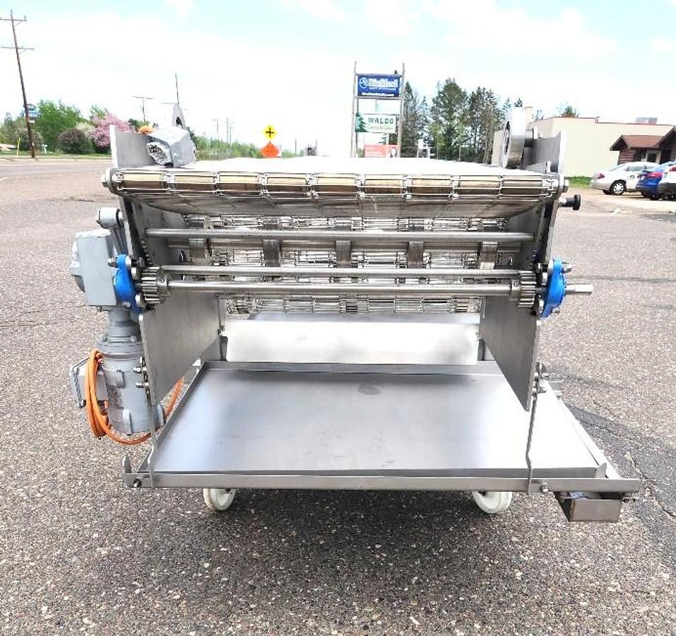 Used Stainless Steel Sanitary Wire Mesh Conveyor 26 Inches X 146 Inches