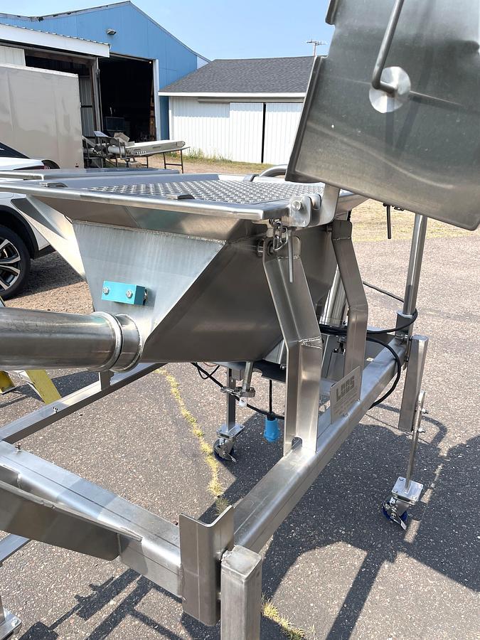 Used Loos Stainless Steel Sanitary 3 Inch Ingredient Feeder