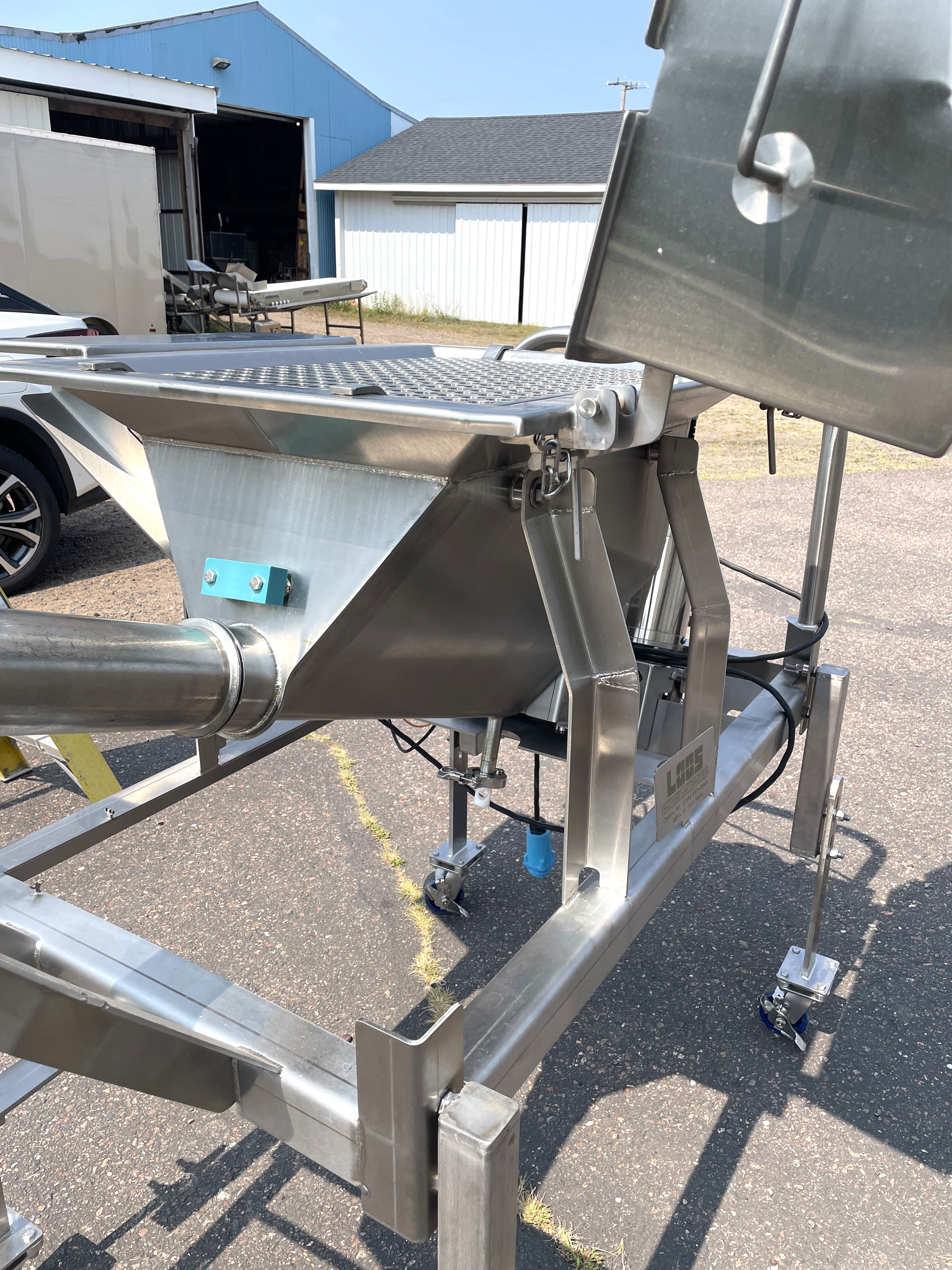 Used Loos Stainless Steel Sanitary 3 Inch Ingredient Feeder