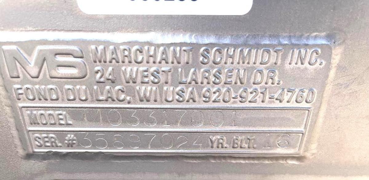 Used MARCHANT SCHMIDT STAINLESS STEEL SANITARY INCLINE SCREW FEEDERS 3 INCH