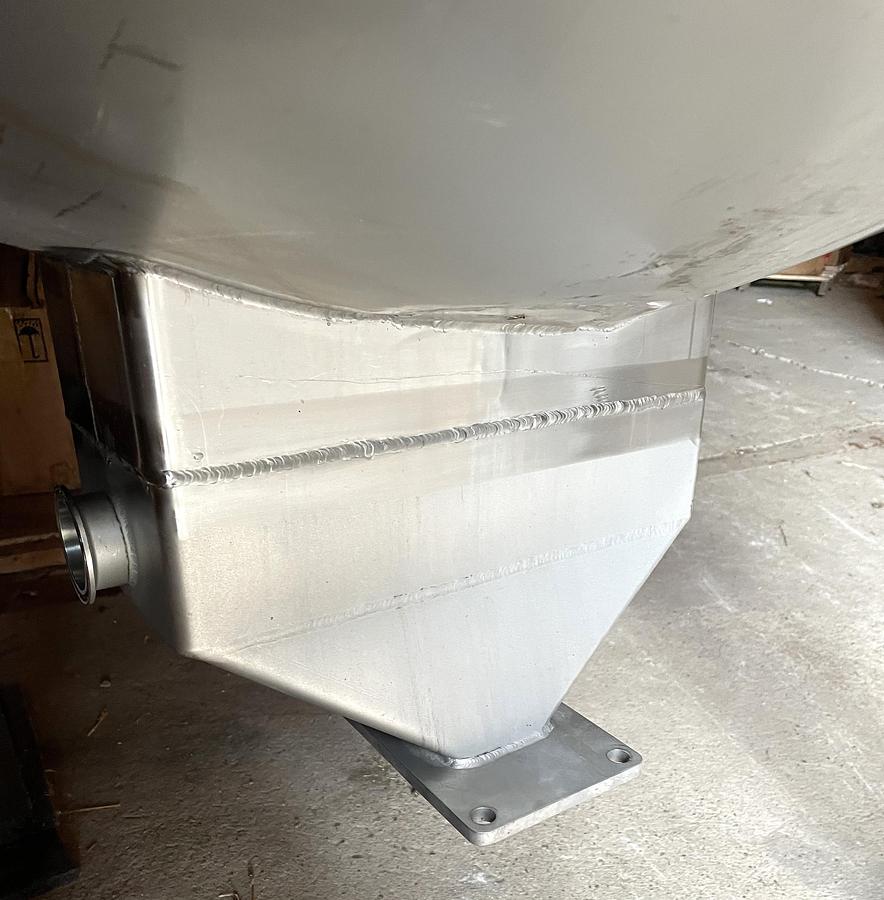 Used 100 Gallon Double Wall Stainless Steel Sanitary Scrape Surface Agitated Surge Tank