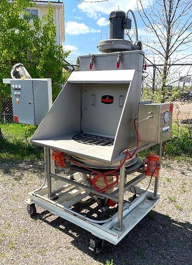 Used 2008 Kason Model KBDS30/316SS Stainless Steel Bag Break with 30" Screener and Screw Feeder