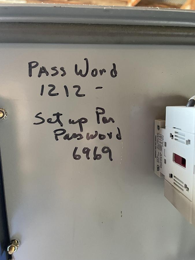 Used Stand Alone Hoffman Control Panel with Allen Bradley 550 Panelview