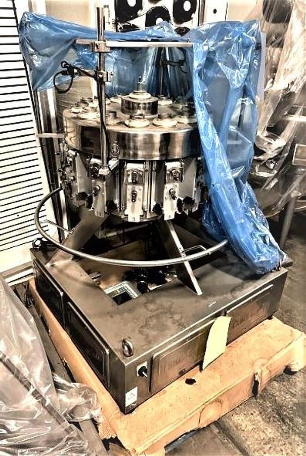 Used  Orics Model S-30 Dual Lane Automatic Cup/Tub/Bowl Filling Sealing Labeling System Complete 