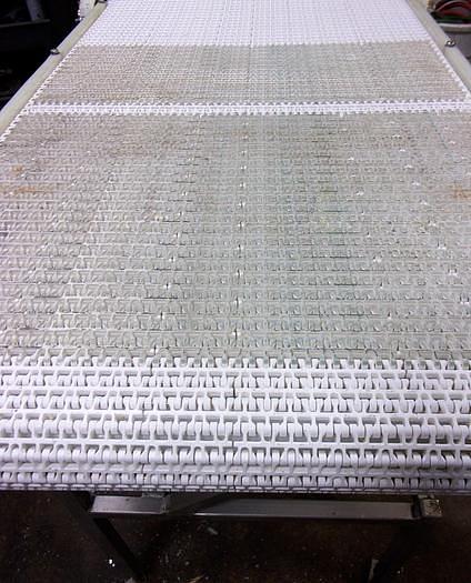 Used 20 Inch Wide X 38 Inch Long Intralox Incline Belt Conveyor Stainless Steel Sanitary