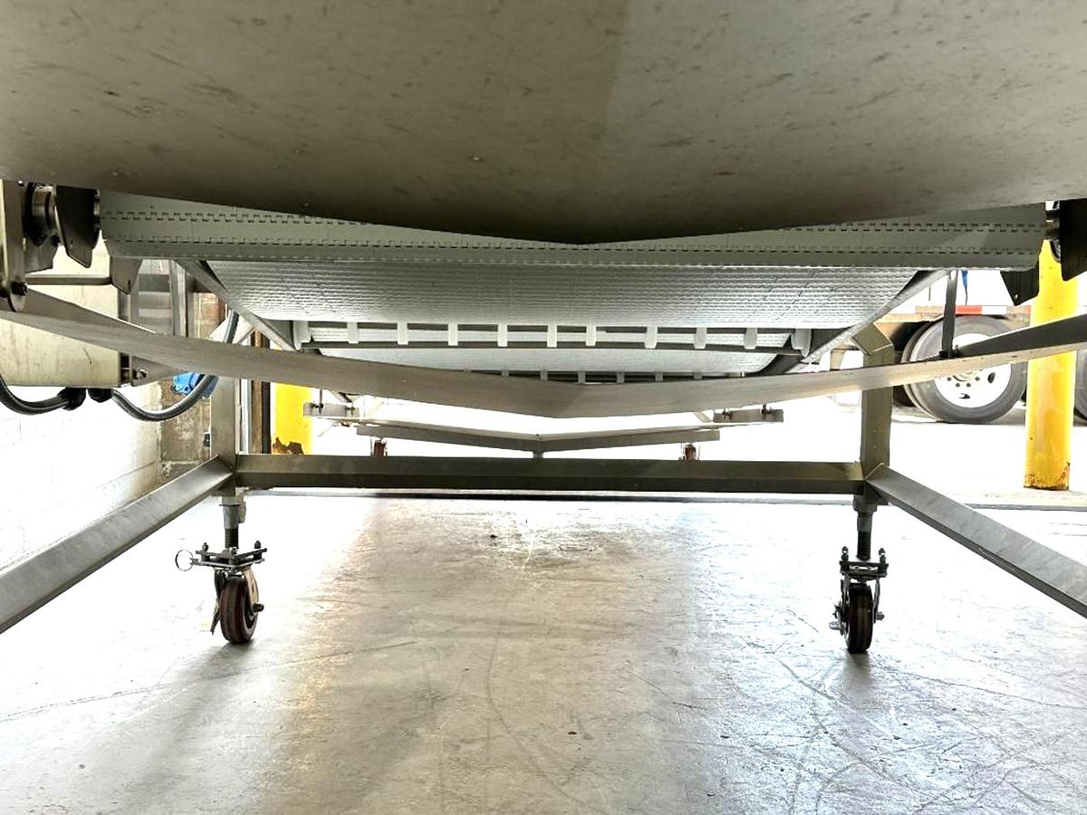 Used Friesens Stainless Steel Sanitary Incline Belt Conveyor 42 Inches X 235 Inches