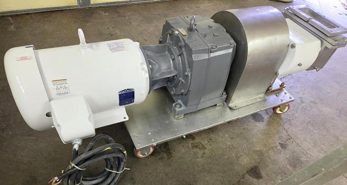 Used APV Crepaco Model R6R Stainless Steel Sanitary Positive Displacement Pump