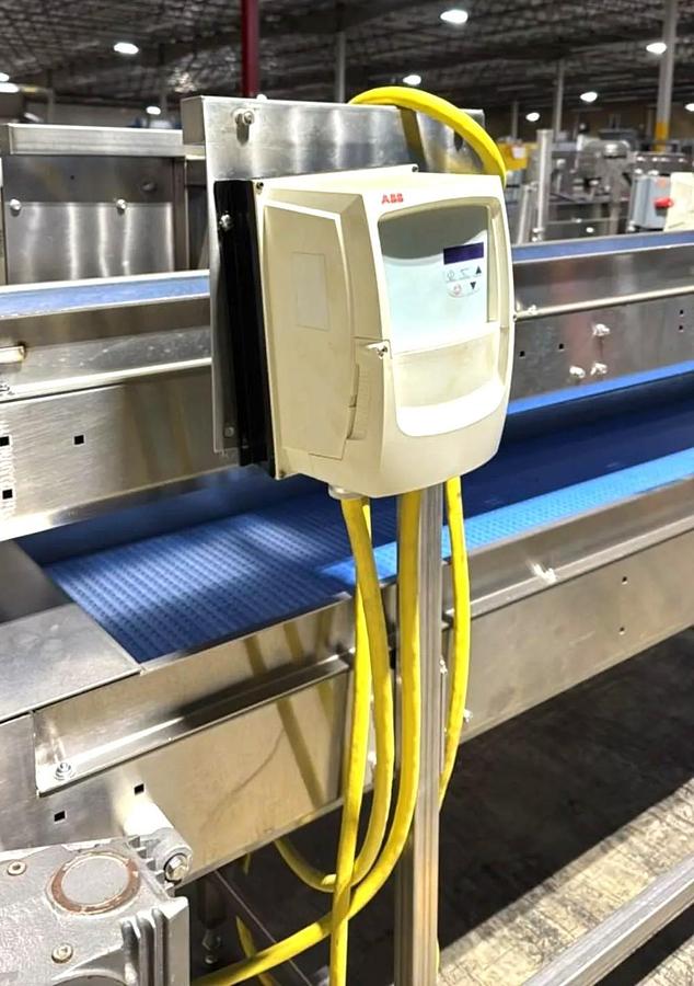 Used Stainless Steel Sanitary Dual Tier Packoff Transfer Conveyor 16 Inches Wide X 300 Inches Long