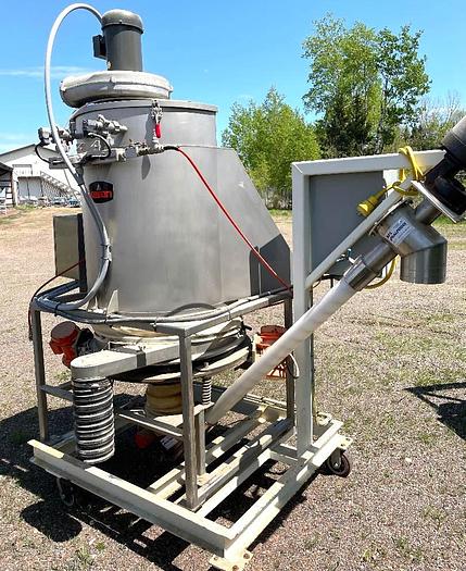 Used 2008 Kason Model KBDS30/316SS Stainless Steel Bag Break with 30" Screener and Screw Feeder