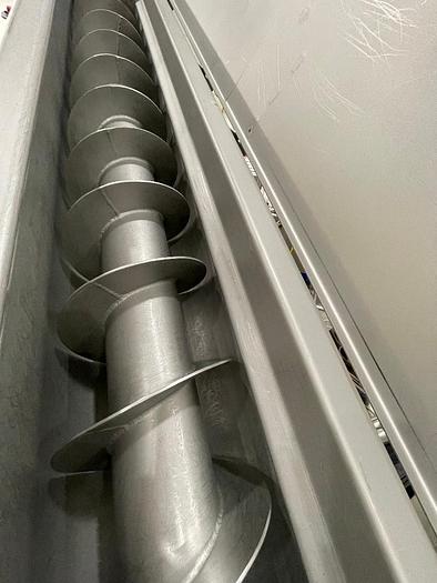Used Mepaco Stainless Steel Sanitary 9 Inch Dia Incline Screw Conveyor
