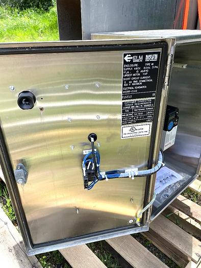 Used Stainless Steel Table Top Chain Conveyor Variable Speed Controlled 4.5" X 78"