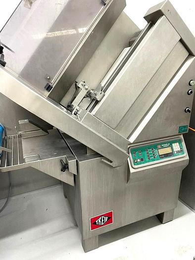 Used Treif 2451 Divider CE Compact Slicer Stainless Steel Sanitary Complete with takeaway conveyor
